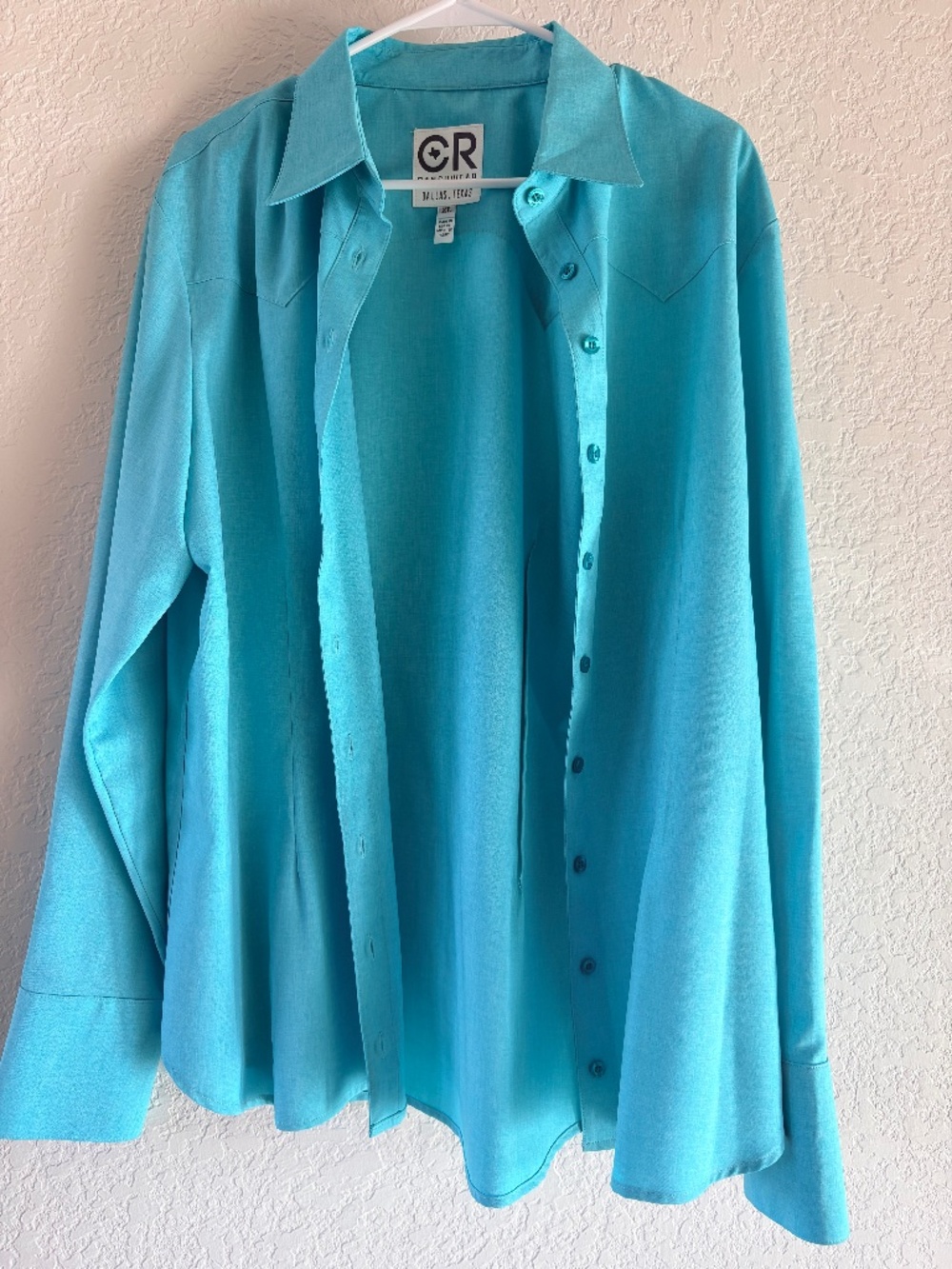 CR Ranch Wear Button Down Teal